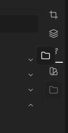 Dragging a panel icon to reorder tabs and create split views